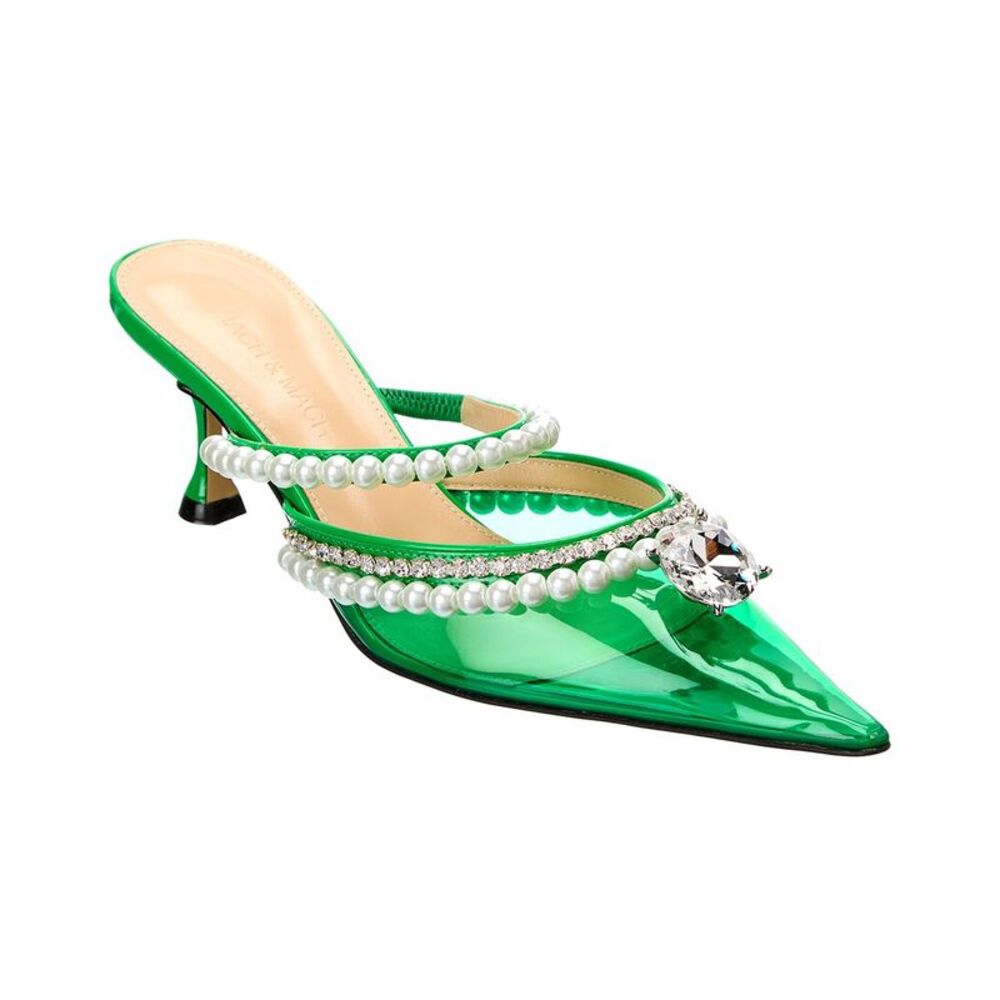 Mach & Mach Diamond & Pearls Vinyl & Leather Pump
